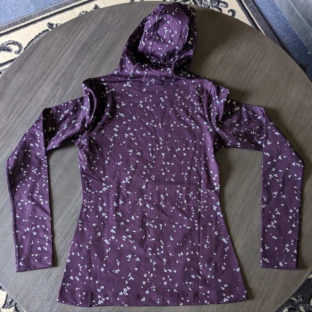 Under Armour ColdGear Fitted Purple Printed Running Hoodie Women’s S - Picture 4 of 5